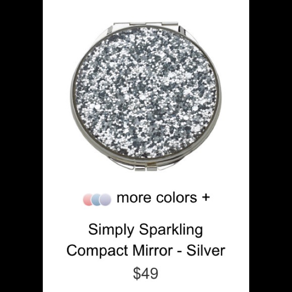 🚨SALE KSNY Simply Sparkling Compact Mirror Silver - Picture 7 of 8